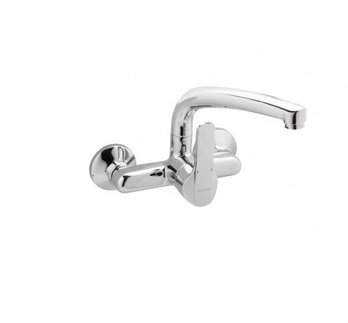 GENEBRE K8 Chrome Wall-Mounted Basin Tap with Short Spout GroupSumi