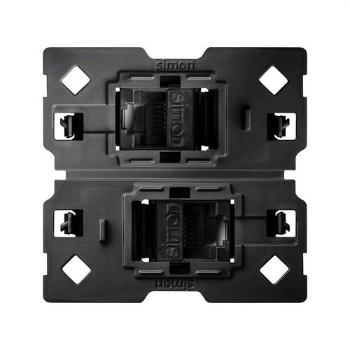 Conector RJ45 Cat 6 UTP doble con adaptador Simon 100 SIMON - GroupSumi ...