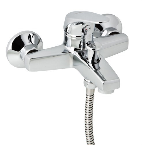 GENEBRE GE2 Chrome Bath Shower Mixer Tap, Single-Lever GroupSumi
