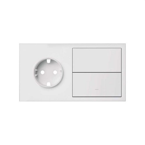 SIMON - Prise Double à Encastrer Schuko, Série Simon 10, 250 V, 16 A, Prise Murale Plate